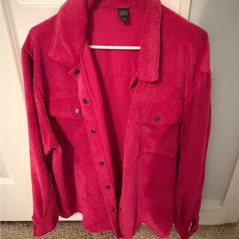 wild fable Hot Pink Corduroy Button-Front Jacket